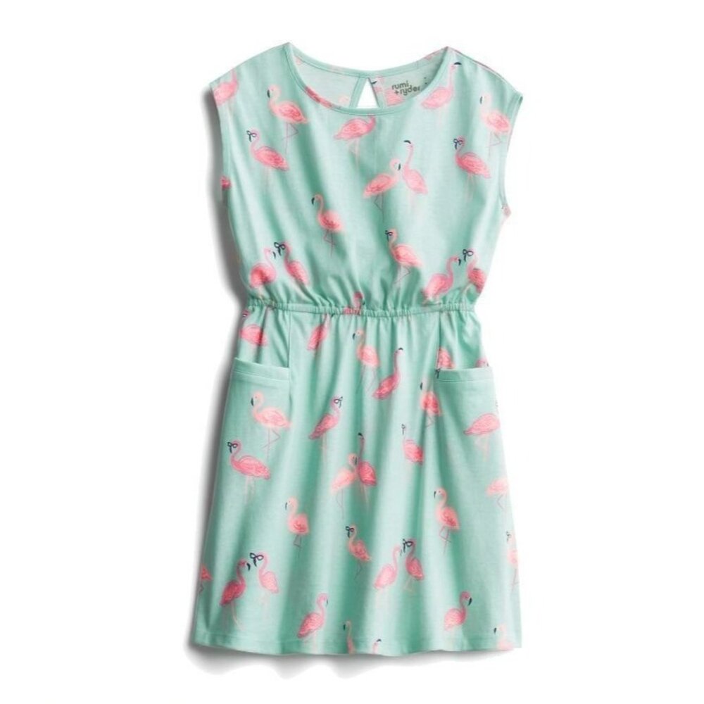 Rumi + Ryder Kensley Flamingo Fit and Flare Dress NEW WITH TAGS